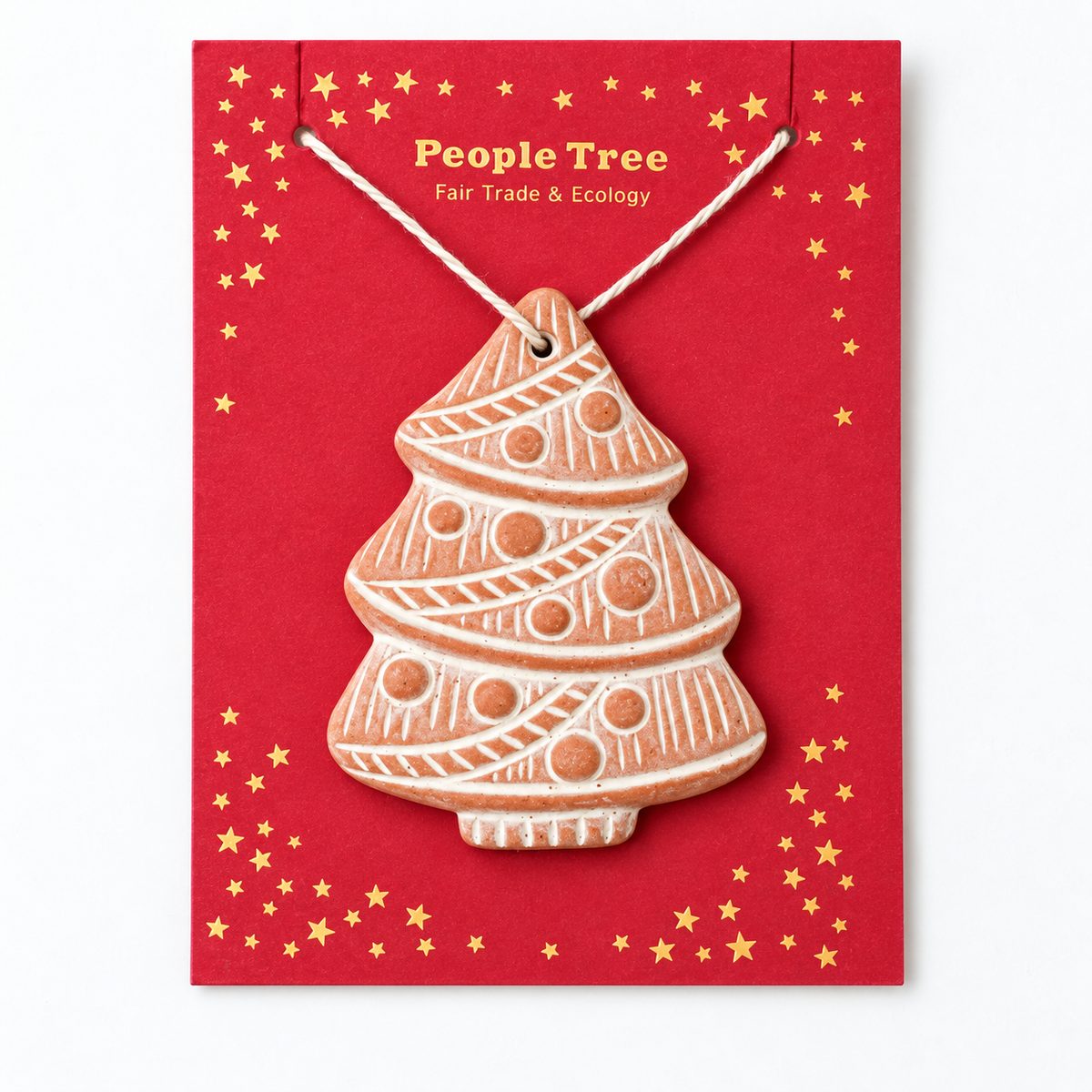 テラコッタのクリスマスオーナメント（ツリー） 写真4