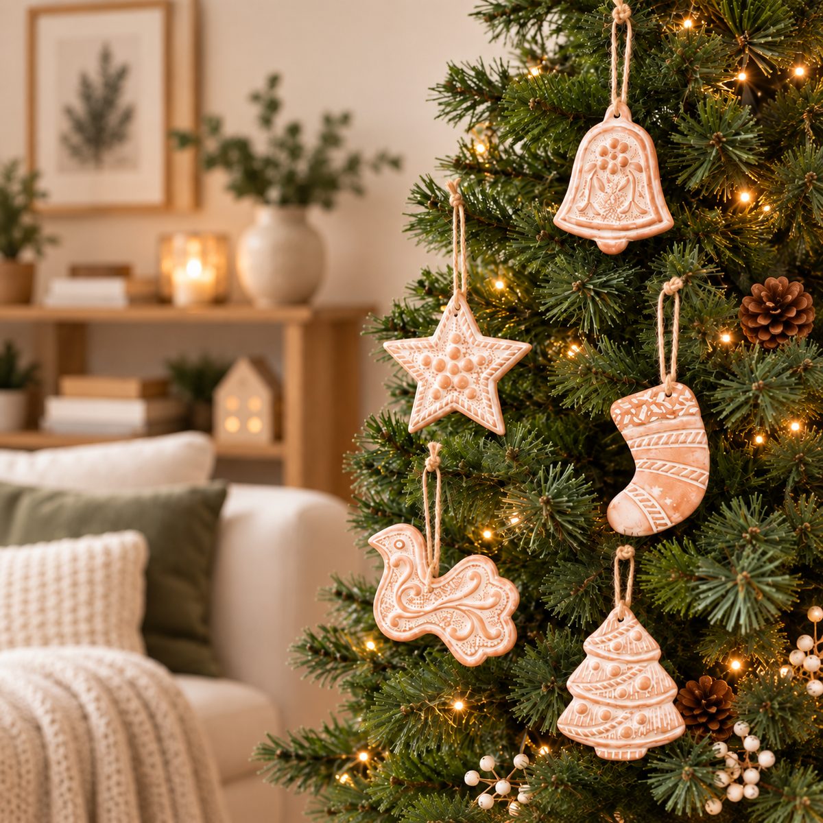 テラコッタのクリスマスオーナメント(ソックス) 写真5